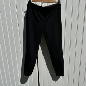 $120 J Crew Minnie Pant 00P Bi-Stretch Wool Black Double 0 Petite 00 Pre Owned